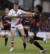 6 May 2011; Craig Gilroy, Ulster, is tackled by Toby Faletau, Dragons. Celtic League, Dragons v Ulster, Rodney Parade, Newport, Wales. Picture credit: Michael Fortune / SPORTSFILE