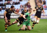 11 December 2016; Matt Healy of Connacht is tackled by Brendan Macken of Wasps during the European Rugby Champions Cup Pool 2 Round 3 match between Wasps and Connacht at the Ricoh Arena in Coventry, England. Photo by Stephen McCarthy/Sportsfile