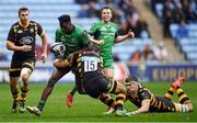 11 December 2016; Niyi Adeolokun of Connacht is tackled by Rob Miller of Wasps during the European Rugby Champions Cup Pool 2 Round 3 match between Wasps and Connacht at the Ricoh Arena in Coventry, England. Photo by Stephen McCarthy/Sportsfile