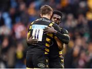 11 December 2016; Christian Wade, right, and Josh Bassett of Wasps following the European Rugby Champions Cup Pool 2 Round 3 match between Wasps and Connacht at the Ricoh Arena in Coventry, England. Photo by Stephen McCarthy/Sportsfile