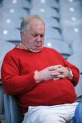 23 April 2011; A supporter takes 40 winks before the start of the game. Allianz GAA Football Division 4 Final, Longford v Roscommon, Croke Park, Dublin. Picture credit: Barry Cregg / SPORTSFILE