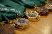 10 December 2016; A detailed view of medals during the Combined Events Schools International games at Athlone IT in Co. Westmeath. Photo by Cody Glenn/Sportsfile