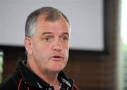 10 May 2011; Ulster head coach Brian McLaughlin during a press conference ahead of their Celtic League Semi-Final against Leinster on Friday. Ulster Rugby Press Conference, Newforge Training Ground, Belfast, Co. Antrim. Picture credit: Oliver McVeigh / SPORTSFILE