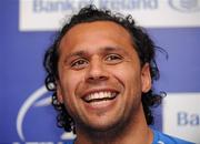 11 May 2011; Leinster's Isa Nacewa speaking to the media during a press conference ahead of their Celtic League Semi-Final against Ulster on Friday night. Leinster Rugby Press Conference, David Lloyd Riverview, Clonskeagh, Dublin. Picture credit: Barry Cregg / SPORTSFILE