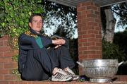 12 May 2011; Meath footballer Seamus Kenny, pictured with the Leinster Senior Football Championship trophy, at the launch of the 2011 Leinster GAA Senior Football & Hurling Championships. Arás Laighean, Portlaoise, Co. Laois. Picture credit: Barry Cregg / SPORTSFILE