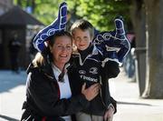 13 May 2011; Leinster supporters Rachel Sullivan and Mark Cahill, from Blackrock, Co Dublin, at the game. Celtic League Semi-Final, Leinster v Ulster, RDS, Ballsbridge, Dublin. Picture credit: Matt Browne / SPORTSFILE