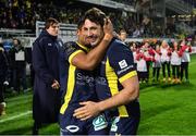 18 December 2016; Remi Lamerat, right, and Wesley Fofana of ASM Clermont Auvergne during the European Rugby Champions Cup Pool 5 Round 4 match between ASM Clermont Auvergne and Ulster at Stade Marcel-Michelin in Clermont-Ferrand, France. Photo by Ramsey Cardy/Sportsfile