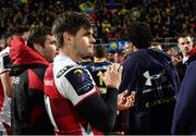 18 December 2016; Louis Ludik of Ulster following the European Rugby Champions Cup Pool 5 Round 4 match between ASM Clermont Auvergne and Ulster at Stade Marcel-Michelin in Clermont-Ferrand, France. Photo by Ramsey Cardy/Sportsfile