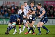 23 December 2016; Tommy Bowe of Ulster is tackled by Ultan Dillane, left, and Jack Carty of Connacht during the Guinness PRO12 Round 11 match between Ulster and Connacht at the Kingsman Stadium in Belfast. Photo by Oliver McVeigh/Sportsfile