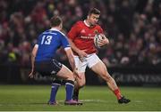 26 December 2016; Jaco Taute of Munster in action against Rory O'Loughlin of Leinster during the Guinness PRO12 Round 11 match between Munster and Leinster at Thomond Park in Limerick. Photo by Brendan Moran/Sportsfile