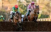 27 December 2016; Noble Endeavor, right, with Davy Russell up, jumps the last alongside Cause of Causes, left, with Keith Donoghue up, on their way to winning the Paddy Power Steeplechase during day two of the Leopardstown Christmas Festival in Leopardstown, Dublin. Photo by Seb Daly/Sportsfile