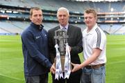 25 May 2011; At the launch of the 2011 Bord Gáis Energy GAA Hurling Under 21 All-Ireland Championship was, from left, Ken McGrath, Breaking Through Player of the Year Judge, Ger Cunningham, Sports Sponsorship Manager, Bord Gáis Energy, and Joe Canning, Breaking Through Player of the Year Judge. The Championship kicks off with a thriller between Waterford and Tipperary in the Munster Championship on Wednesday, 1st June and this year’s campaign will bring fans a range of new and exclusive features online and on match days. See breakingthrough.ie for more details. Croke Park, Dublin. Picture credit: Stephen McCarthy / SPORTSFILE