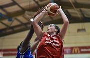 6 January 2017; Amy Waters of Brunell in action against Chantell Alford of UCC Glanmire during the Hula Hoops Women's National Cup Semi-Final between Team Ambassador UCC Glanmire and Singleton SuperValu Brunell at Neptune Stadium in Cork. Photo by Brendan Moran/Sportsfile