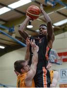 7 January 2017; Kaylim Noel of Sligo All Stars in action against Matt Van Pelt of Team Kilkenny during the President's Cup match between EJ Sligo All Stars and Team Kilkenny at the Neptune Stadium in Cork. Photo by Eóin Noonan/Sportsfile