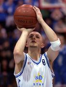 25 January 2002; Scott Summersgill of SX3 Star during the ESB Men's National Cup semi-final between Waterford Crystal and SX3 Star at the ESB Arena in Tallaght, Dublin. Photo by Brian Lawless/Sportsfile