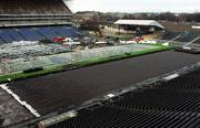 1 February 2002; A general view of Croke Park with the new stand and pitch under construction at Croke Park in Dublin. Photo by Ray McManus/Sportsfile