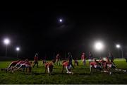 11 January 2017; Cork players warm up before the start of the the McGrath Cup Round 1 match between Tipperary and Cork at Templetuohy, Co. Tipperary.  Photo by Matt Browne/Sportsfile