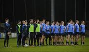 11 January 2017; Dublin players stand for the National Anthem prior to the Bord na Mona O'Byrne Cup Group 1 Round 2 match between Dublin and UCD at Parnell Park in Dublin. Photo by Piaras Ó Mídheach/Sportsfile