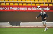 3 June 2011; Republic of Ireland captain Robbie Keane in action during squad training ahead of their EURO2012 Championship Qualifier against Macedonia on Saturday. Republic of Ireland Squad Training, Philip II Stadium, Skopje, Macedonia. Picture credit: David Maher / SPORTSFILE