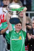 4 June 2011; London captain Niall Forde lifts the Nicky Rackard Cup. Nicky Rackard Cup Final, London v Louth, Croke Park, Dublin. Picture credit: Pat Murphy / SPORTSFILE