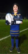 13 January 2017; Matchday mascot Niall Finn, from Garristown, Dublin, ahead of the European Rugby Champions Cup Pool 4 Round 5 match between Leinster and Montpellier at the RDS Arena in Dublin. Photo by Stephen McCarthy/Sportsfile