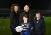 13 January 2017; Matchday mascot Andrew Tierney ahead of the European Rugby Champions Cup Pool 4 Round 5 match between Leinster and Montpellier at the RDS Arena in Dublin. Photo by Stephen McCarthy/Sportsfile