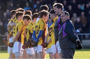 15 January 2017; Wexford manager Seamus McEnaney with his players before the start of the Bord na Mona Walsh Cup Group 1 Round 3 match between Wexford and Dublin at St Patrick's Park in Enniscorthy, Co Wexford. Photo by Matt Browne/Sportsfile