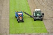 7 June 2011; Diggers operate on the pitch in Croke Park. Croke Park, Dublin. Picture credit: Pat Murphy / SPORTSFILE