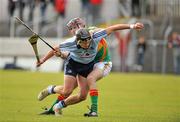 8 June 2011; Seán McGrath, Dublin, in action against Gary Kelly, Carlow. Bord Gais Energy Leinster GAA U-21 Hurling Championship 2011 Quarter-Final, Carlow v Dublin, Dr. Cullen Park, Carlow. Picture credit: Barry Cregg / SPORTSFILE