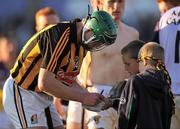 11 June 2011; Kilkenny's Henry Shefflin signs autographs after the game. Leinster GAA Hurling Senior Championship Semi-Final, Wexford v Kilkenny, Wexford Park, Wexford. Picture credit: Pat Murphy / SPORTSFILE