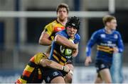 20 January 2017; David Aspil of Leinster A is tackled by Thomas Sargeant of Richmond during the British & Irish Cup Pool 4 Round 6 match between Leinster A and Richmond at Donnybrook Stadium in Dublin. Photo by Eóin Noonan/Sportsfile