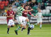 17 June 2011; Stephen Rice, Shamrock Rovers, in action against Evan Kelly, Galway United. Airtricity League Premier Division, Shamrock Rovers v Galway United, Tallaght Stadium, Tallaght, Co. Dublin. Picture credit: Matt Browne / SPORTSFILE