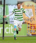 17 June 2011; Shamrock Rovers' Gary Twigg celebrates after scoring his side's third goal. Airtricity League Premier Division, Shamrock Rovers v Galway United, Tallaght Stadium, Tallaght, Co. Dublin. Picture credit: Matt Browne / SPORTSFILE