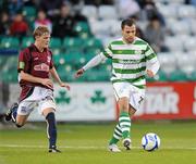 17 June 2011; Chris Turner, Shamrock Rovers, in action against Mickey Gilmore, Galway United. Airtricity League Premier Division, Shamrock Rovers v Galway United, Tallaght Stadium, Tallaght, Co. Dublin. Picture credit: Matt Browne / SPORTSFILE
