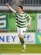 17 June 2011; Shamrock Rovers' Billy Dennehy celebrates after scoring his side's fourth goal. Airtricity League Premier Division, Shamrock Rovers v Galway United, Tallaght Stadium, Tallaght, Co. Dublin. Picture credit: Matt Browne / SPORTSFILE