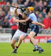 18 June 2011; Joe Gantley, Galway, in action against Fergal Moore, Dublin. Leinster GAA Hurling Senior Championship Semi-Final, Dublin v Galway, O'Connor Park, Tullamore, Co. Offaly. Picture credit: Ray McManus / SPORTSFILE
