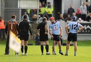 18 June 2011; Referee Michael Wadding reaches for the red card before sending off Dublin's Ryan Dwyer. Leinster GAA Hurling Senior Championship Semi-Final, Dublin v Galway, O'Connor Park, Tullamore, Co. Offaly. Picture credit: Ray McManus / SPORTSFILE
