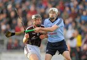 18 June 2011; Joe Gantley, Galway, in action against Peter Kelly, Dublin. Leinster GAA Hurling Senior Championship Semi-Final, Dublin v Galway, O'Connor Park, Tullamore, Co. Offaly. Picture credit: Ray McManus / SPORTSFILE