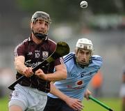 18 June 2011; Joe Gantley of Galway in action against Peter Kelly of Dublin during the Leinster GAA Hurling Senior Championship Semi-Final match between Dublin and Galway at O'Connor Park, Tullamore, Co. Offaly. Photo by Ray McManus/Sportsfile