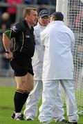 18 June 2011; Referee Michael Wadding consults with his umpires before issuing a yellow card. Leinster GAA Hurling Senior Championship Semi-Final, Dublin v Galway, O'Connor Park, Tullamore, Co. Offaly. Picture credit: Ray McManus / SPORTSFILE