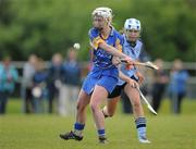 11 June 2011; Noreen Flanagan, Tipperary, gets her shot away despite the attention of Alison Maguire, Dublin. All-Ireland Senior Camogie Championship, Round One, Dublin v Tipperary, Naomh Mhearnog, Portmarnock, Dublin. Picture credit: Stephen McCarthy / SPORTSFILE