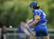 11 June 2011; Sarah Fryday, Tipperary, shoots to score her side's first goal. All-Ireland Senior Camogie Championship, Round One, Dublin v Tipperary, Naomh Mhearnog, Portmarnock, Dublin. Picture credit: Stephen McCarthy / SPORTSFILE