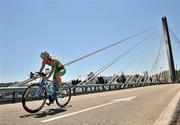 25 June 2011; Ireland's Aileen Morrison, from Derry, in action during the Elite Women's race. Aileen finished in 14th position, in a time of 2:07:28. 2011 Pontevedra ETU Triathlon European Championships - Elite Women, Pontevedra, Spain. Picture credit: Stephen McCarthy / SPORTSFILE