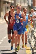 25 June 2011; Non Stanford, Great Britain, on her way to taking 17th position, in a time of 2:07:53, during the Elite Women's race. 2011 Pontevedra ETU Triathlon European Championships - Elite Women, Pontevedra, Spain. Picture credit: Stephen McCarthy / SPORTSFILE