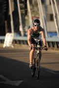 25 June 2011; Ireland's Mark Horan, from Balinteer, Dublin, on his way to winning the 30-34 Male Age Group Sprint event, with a time of 01:04:16, at the 2011 Pontevedra ETU Triathlon European Championships. Pontevedra, Spain. Picture credit: Stephen McCarthy / SPORTSFILE
