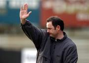 27 January 2002; Shelbourne caretaker manager Alan Mathews during the eircom League Premier Division match between Dundalk and Shelbourne at Oriel Park in Dundalk, Louth. Photo by David Maher/Sportsfile