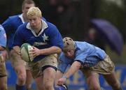 9 February 2002; Mark McHugh of St Mary's College in action against Peter Malone of Garryowen during the AIB All-Ireland League match between Garryowen and St Mary's College at Dooradoyle in Limerick. Photo by Brendan Moran/Sportsfile