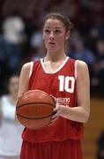 12 February 2002; Faye Hartigan of Presentation Thurles during the Bank of Ireland Schools Cup U19 &quot;A&quot; Girls Final match between Presentation Thurles and Ursuline College, Sligo, at the ESB Arena in Tallaght, Dublin. Photo by Brendan Moran/Sportsfile