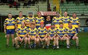 24 February 2002; The Clare Team ahead of the Allianz National Hurling League Division 1 Round1 match between Clare and Meath at Pairc Tailteann in Navan, Meath. Photo by Aofie Rice/Sportsfile