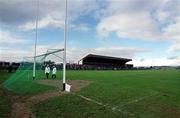 17 February 2002; The Umpires make their way onto the pitch before the Allianz National Football League Division 1A Round 2 match between Tyrone and Dublin at O'Neill Park in Dungannon, Tyrone. Photo by Brendan Moran/Sportsfile